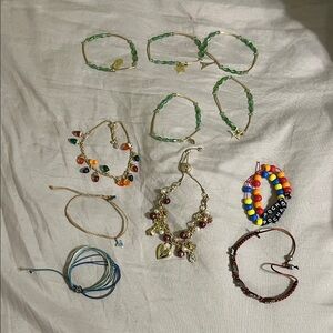 Pura Vida Multicolor Charm and Beaded Bracelet Set